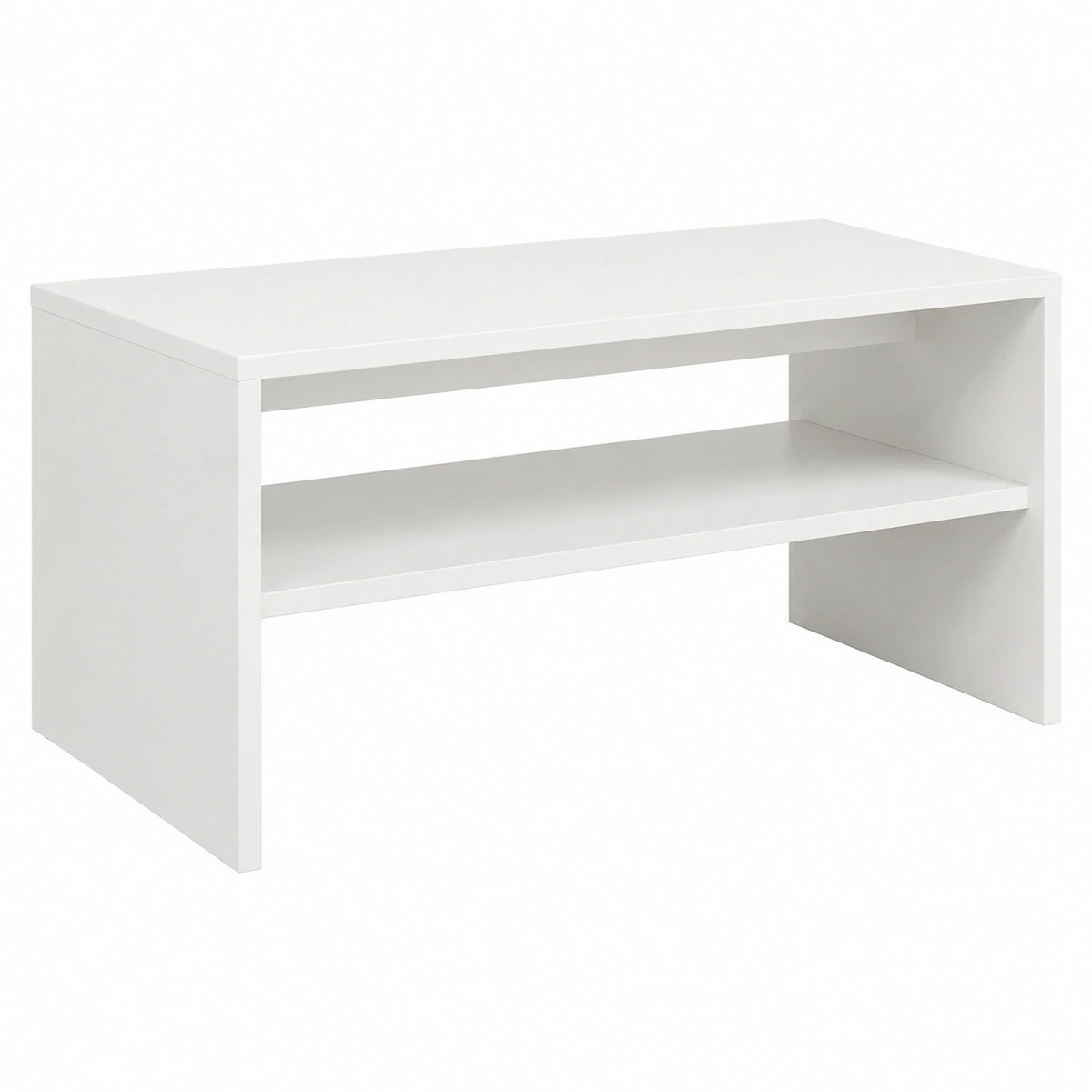 Mobile per TV in legno bianco, 80 × 40 × 40 cm, versatile mobile multimediale per soggiorno, robusto tavolino da caffè con spazio di archiviazione