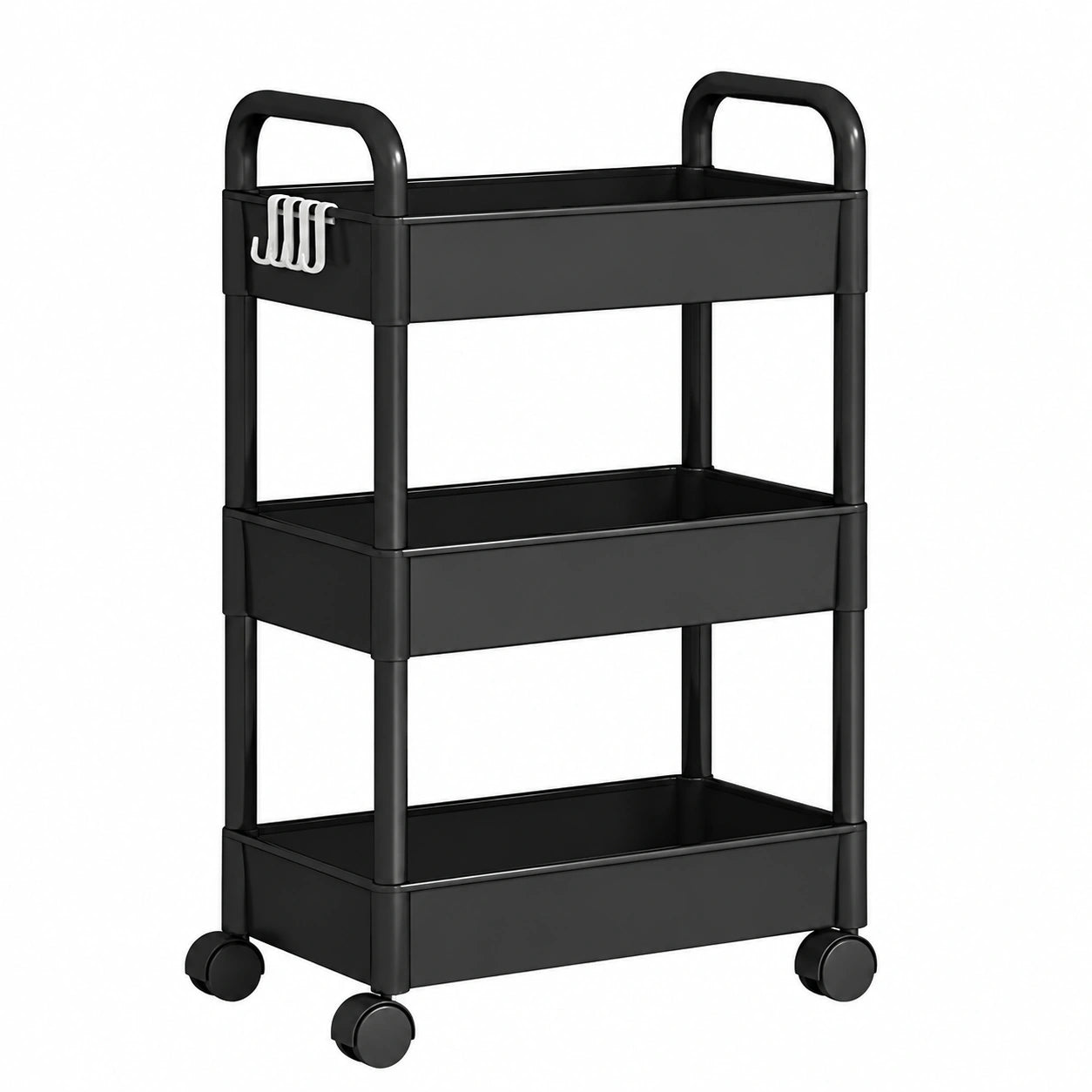 Carrello di archiviazione sottile a 3 livelli, carrello di archiviazione mobile, carrello per snack, carrello per cucina, bagno