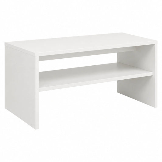 Mobile per TV in legno bianco, 80 × 40 × 40 cm, versatile mobile multimediale per soggiorno, robusto tavolino da caffè con spazio di archiviazione