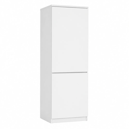 Armadio multiuso con 2 ante e 5 scomparti, armadio universale per ufficio e casa, 180,5 × 50 × 40 cm (bianco)